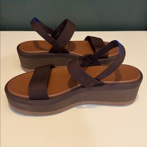 Rothy's Chocolate Brown Platform Sandals